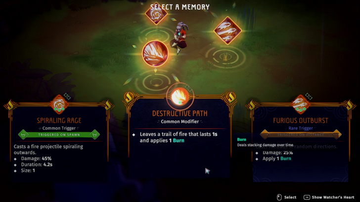echoes of mystralia memory selection screen 