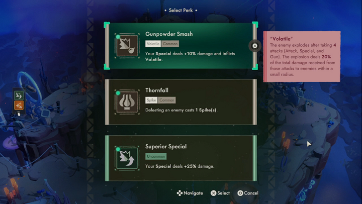 moonlighter 2 the endless vault perk select menu