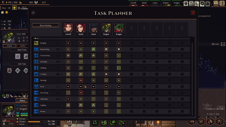 dungeon settlers task allocation